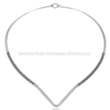 925 Silber handgefertigte einfach Designer schöne Damen Halskette